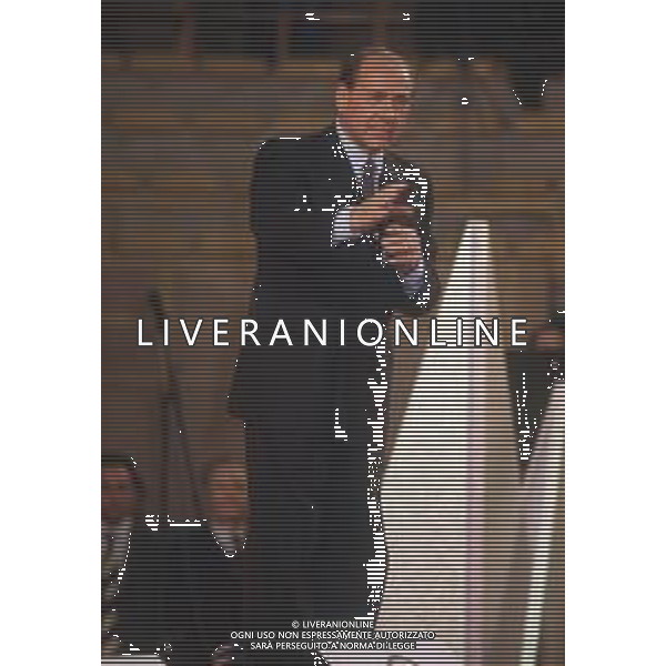 DIAP-RETROSPETTIVA SILVIO BERLUSCONI PRESIDNTE MILAN CALCIO E POLITICO NELLA FOTO SILVIO BERLUSCONI NELL\'ANNO 1993 AG ALDO LIVERANI SAS