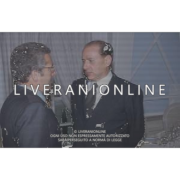 DIAP-RETROSPETTIVA SILVIO BERLUSCONI PRESIDNTE MILAN CALCIO E POLITICO NELLA FOTO SILVIO BERLUSCONI NELL\'ANNO 1993 CON VINCENZO MATARRESE AG ALDO LIVERANI SAS