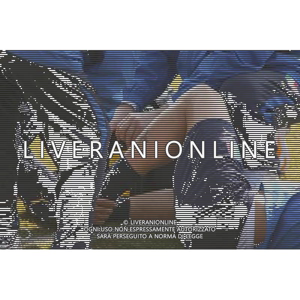 Coverciano (Fi) 28/02/2006 Ritiro e Allenamento della nazionale Italiana nella foto christian vieri a terra infortunato ph gianni nucci/agenzia aldo liverani