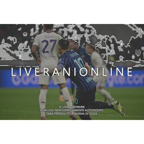Inter vs Fiorentima nella foto Hakan Calhanoglu (Inter) coperto segna il gol dell\'1 a 0 Milano 29-10-2025 Stadio Giuseppe Meazza - San Siro Inter vs Fiorentina Campionato Serie A Enilive - 9a giornata foto Roberto Garavaglia/Agenzia Aldo Liverani sas