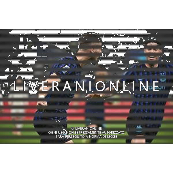 Inter vs Fiorentima nella foto Petar Sucic (Inter) esultanza dopo il gol del 2 a 0 Milano 29-10-2025 Stadio Giuseppe Meazza - San Siro Inter vs Fiorentina Campionato Serie A Enilive - 9a giornata foto Roberto Garavaglia/Agenzia Aldo Liverani sas