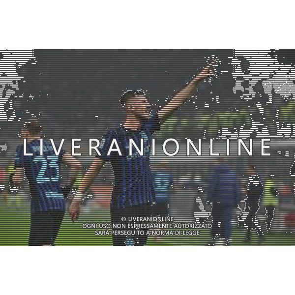 Inter vs Fiorentima nella foto Petar Sucic (Inter) esultanza dopo il gol del 2 a 0 Milano 29-10-2025 Stadio Giuseppe Meazza - San Siro Inter vs Fiorentina Campionato Serie A Enilive - 9a giornata foto Roberto Garavaglia/Agenzia Aldo Liverani sas