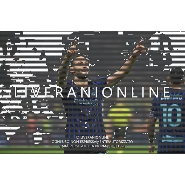 Inter vs Fiorentima nella foto Hakan Calhanoglu (Inter) esultanza dopo il gol del 3 a 0 Milano 29-10-2025 Stadio Giuseppe Meazza - San Siro Inter vs Fiorentina Campionato Serie A Enilive - 9a giornata foto Roberto Garavaglia/Agenzia Aldo Liverani sas