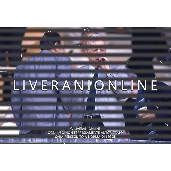 Il Presidente della Fiorentina Mario Cecchi Gori in Tribuna allo Stadio nel1990/91 ph archivio aldo liverani