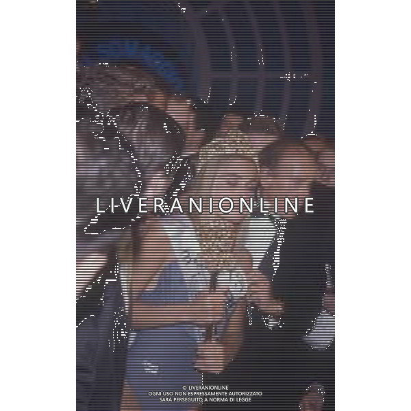 DIAP-RETROSPETTIVA ARIANNA DAVID MISS ITALIA NELLA FOTO ARIANNA DAVID MISS ITALIA NELL\'ANNO 1993 A SALSOMAGGIORE TERME CON ENZO MIRIGLIANI AG ALDO LIVERANI SAS