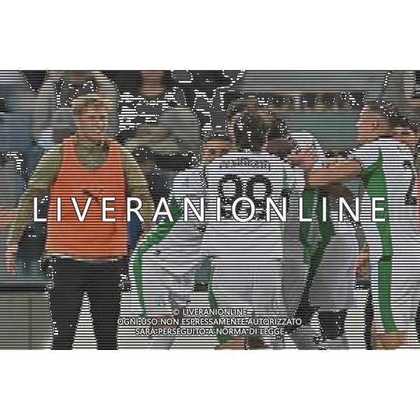 30-10-2025. Cagliari calcio-Sassuolo calcio, 9° giornata serie A 2025/2026, campionato calcio Italia, stadio Unipol Domus Cagliari. Foto Salvatore Moi/Agenzia Aldo Liverani s.as. Nella foto: Gol Sassuolo in trasferta contro Cagliari allo stadio Unipol Domus. Segna: Armand Lauriente Sassuolo ©MOI SALVATORE - AGENZIA ALDO LIVERANI SAS