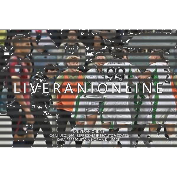 30-10-2025. Cagliari calcio-Sassuolo calcio, 9° giornata serie A 2025/2026, campionato calcio Italia, stadio Unipol Domus Cagliari. Foto Salvatore Moi/Agenzia Aldo Liverani s.as. Nella foto: Gol Sassuolo in trasferta contro Cagliari allo stadio Unipol Domus. Segna: Armand Lauriente Sassuolo ©MOI SALVATORE - AGENZIA ALDO LIVERANI SAS