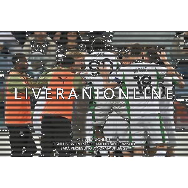 30-10-2025. Cagliari calcio-Sassuolo calcio, 9° giornata serie A 2025/2026, campionato calcio Italia, stadio Unipol Domus Cagliari. Foto Salvatore Moi/Agenzia Aldo Liverani s.as. Nella foto: Gol Sassuolo in trasferta contro Cagliari allo stadio Unipol Domus. Segna: Armand Lauriente Sassuolo ©MOI SALVATORE - AGENZIA ALDO LIVERANI SAS