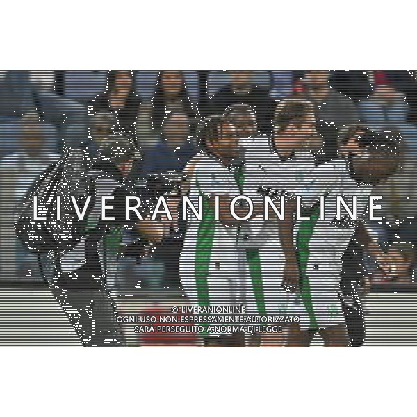 30-10-2025. Cagliari calcio-Sassuolo calcio, 9° giornata serie A 2025/2026, campionato calcio Italia, stadio Unipol Domus Cagliari. Foto Salvatore Moi/Agenzia Aldo Liverani s.as. Nella foto: Gol Sassuolo in trasferta contro Cagliari allo stadio Unipol Domus. Segna: Armand Lauriente Sassuolo ©MOI SALVATORE - AGENZIA ALDO LIVERANI SAS