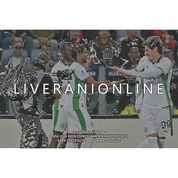 30-10-2025. Cagliari calcio-Sassuolo calcio, 9° giornata serie A 2025/2026, campionato calcio Italia, stadio Unipol Domus Cagliari. Foto Salvatore Moi/Agenzia Aldo Liverani s.as. Nella foto: Gol Sassuolo in trasferta contro Cagliari allo stadio Unipol Domus. Segna: Armand Lauriente Sassuolo ©MOI SALVATORE - AGENZIA ALDO LIVERANI SAS