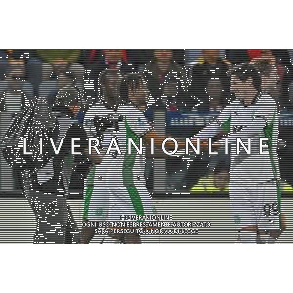 30-10-2025. Cagliari calcio-Sassuolo calcio, 9° giornata serie A 2025/2026, campionato calcio Italia, stadio Unipol Domus Cagliari. Foto Salvatore Moi/Agenzia Aldo Liverani s.as. Nella foto: Gol Sassuolo in trasferta contro Cagliari allo stadio Unipol Domus. Segna: Armand Lauriente Sassuolo ©MOI SALVATORE - AGENZIA ALDO LIVERANI SAS