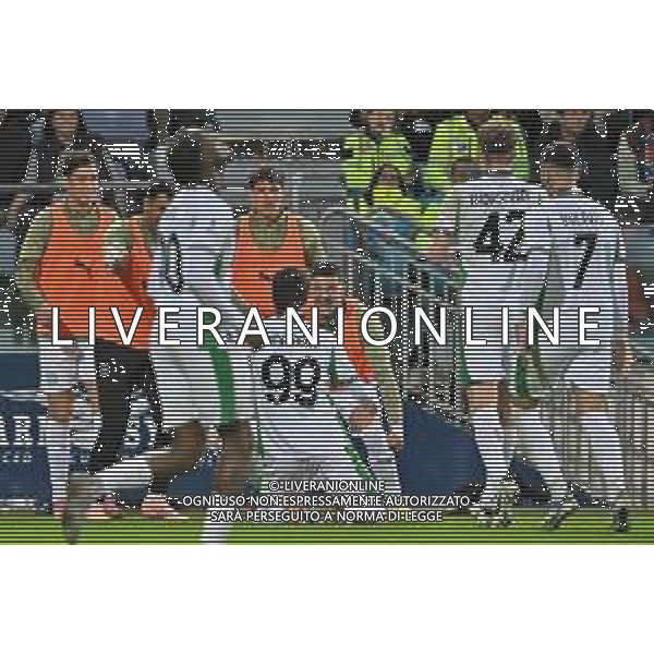 30-10-2025. Cagliari calcio-Sassuolo calcio, 9° giornata serie A 2025/2026, campionato calcio Italia, stadio Unipol Domus Cagliari. Foto Salvatore Moi/Agenzia Aldo Liverani s.as. Nella foto: Gol Sassuolo in trasferta contro Cagliari allo stadio Unipol Domus. Segna:Andrea Pinamonti Sassuolo ©MOI SALVATORE - AGENZIA ALDO LIVERANI SAS