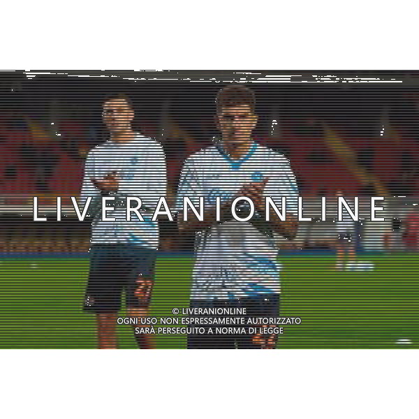 TVEM October 28, 2025 Lecce, Italy - US Lecce vs SSC Napoli - Italian soccer serie A 2025/26 - Via Del Mare Stadium. In the pic: Giovanni Di Lorenzo of SSC Napoli foto emmanuele mastrodonato-ag aldo liverani sas