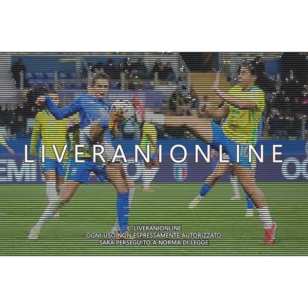 TVRCOR - Italia vs Brasile – Amichevole nazionale Italiana femminile – Stadio Ennio Tardini Parma (PR) 28-10-2025 nella foto Cristiana Girelli e Maria Eduarda Ferreira Sampaio ©TVRCOR Corradin Roberta - AGENZIA ALDO LIVERANI SAS