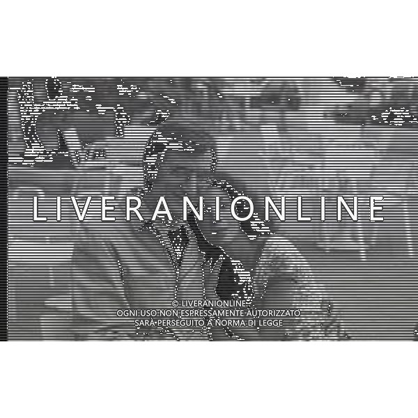 NEG-RETROSPETTIVA CARLO LIZZANI REGISTA NELLA FOTO CARLO LIZZANI REGISTA A CANNES NELL\'ANNO 1983 CON BEATRICE ROMANO AG ALDO LIVERANI SAS 