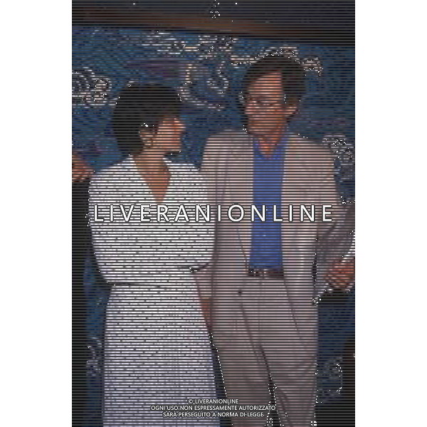 DIAP-RETROSPETTIVA LIZZANI CARLO REGISTA NELLA FOTO LIZZANI CARLO CON LORRAINE BRACCO NELL\'ANNO 1988 AG ALDO LIVERANI SAS