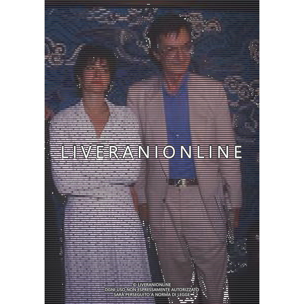 DIAP-RETROSPETTIVA LIZZANI CARLO REGISTA NELLA FOTO LIZZANI CARLO CON LORRAINE BRACCO NELL\'ANNO 1988 AG ALDO LIVERANI SAS