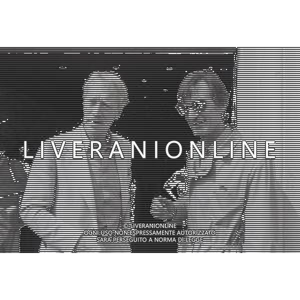 NEG-RETROSPETTIVA CARLO LIZZANI REGISTA NELLA FOTO CARLO LIZZANI REGISTA A VENEZIA NELL\'ANNO 1982 CON MAX VON SYDOW AG ALDO LIVERANI SAS  