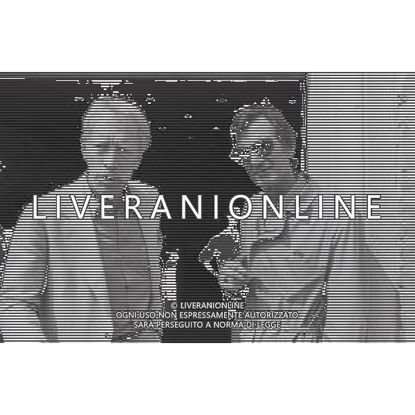 NEG-RETROSPETTIVA CARLO LIZZANI REGISTA NELLA FOTO CARLO LIZZANI REGISTA A VENEZIA NELL\'ANNO 1982 CON MAX VON SYDOW AG ALDO LIVERANI SAS  