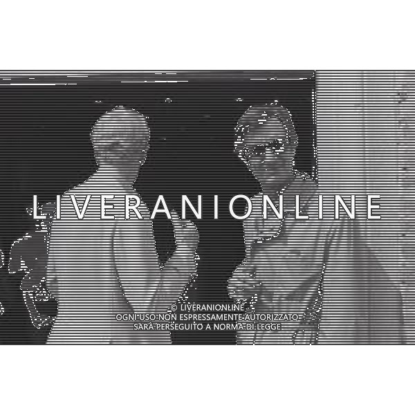 NEG-RETROSPETTIVA CARLO LIZZANI REGISTA NELLA FOTO CARLO LIZZANI REGISTA A VENEZIA NELL\'ANNO 1982 CON MAX VON SYDOW AG ALDO LIVERANI SAS  