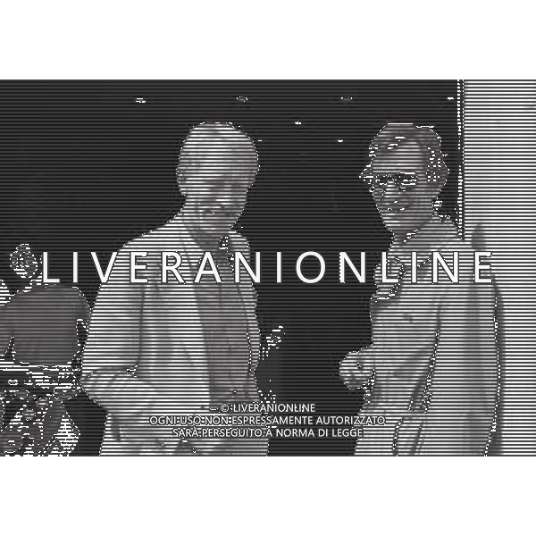 NEG-RETROSPETTIVA CARLO LIZZANI REGISTA NELLA FOTO CARLO LIZZANI REGISTA A VENEZIA NELL\'ANNO 1982 CON MAX VON SYDOW AG ALDO LIVERANI SAS  