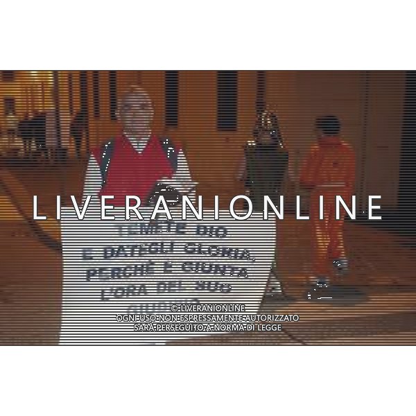 IMOLA 31 10 2025 AUTODROMO ENZO E DINO FERRARI "MONSTERLAND HALLOWEEN FESTIVAL NELLA FOTO UN PREDICATORE CONTRO LA FESTA DI HALLOWEENA ©SANNA - AGENZIA ALDO LIVERANI SAS