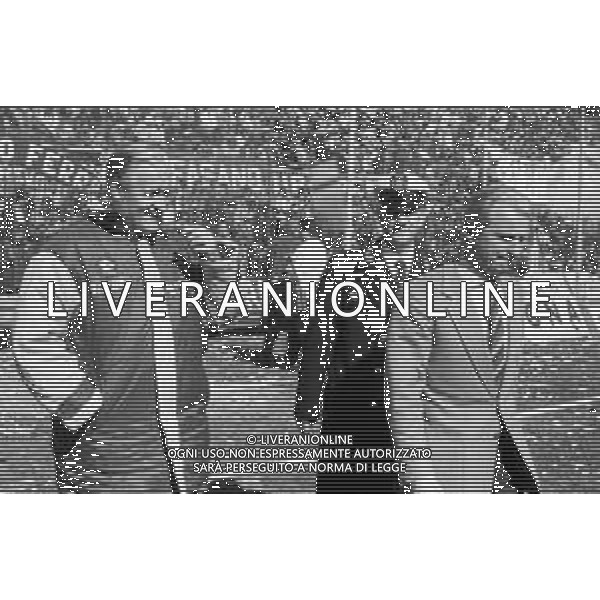 NEG- RETROSPETTIVA GIOVANNI TRAPATTONI ALLENATORE INTER NELLA FOTO GIOVANNI TRAPATTONI CON NILS LIEDHOLM (ALLENATORE ROMA) NELL’ANNO 1987-1988 AG ALDO LIVERANI SAS