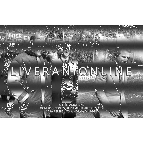 NEG- RETROSPETTIVA GIOVANNI TRAPATTONI ALLENATORE INTER NELLA FOTO GIOVANNI TRAPATTONI CON NILS LIEDHOLM (ALLENATORE ROMA) NELL’ANNO 1987-1988 AG ALDO LIVERANI SAS