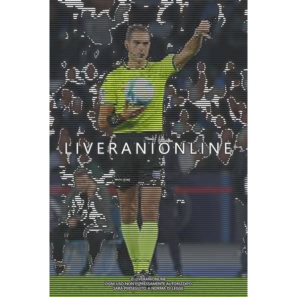 TVPM Napoli, Como Nella Foto: Zufferli arbitro Foto Mosca, Ag.Liverani- AGENZIA ALDO LIVERANI SAS -TVPM Napoli - Como Campionato calcio Serie A 01.11.2025