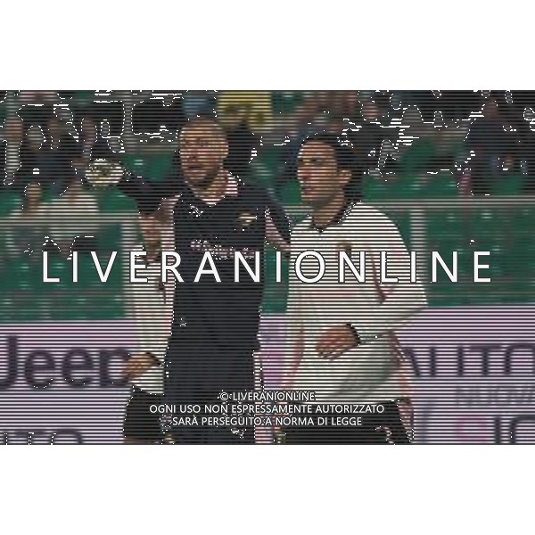 Palermo, Italia, 1 novembre 2025. Stadio Renzo Barbera, Palermo vs Pescara, match valido per il campionato di Serie B 2025/2026. Nella foto: Jesse Joronen (Palermo FC) e Tommaso Augello (Palermo FC) ©Federico Serra - AGENZIA ALDO LIVERANI SAS