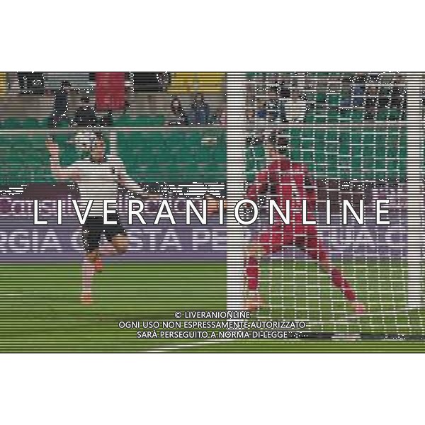 Palermo, Italia, 1 novembre 2025. Stadio Renzo Barbera, Palermo vs Pescara, match valido per il campionato di Serie B 2025/2026. Nella foto: Gol Jacopo Segre (Palermo FC) ©Federico Serra - AGENZIA ALDO LIVERANI SAS