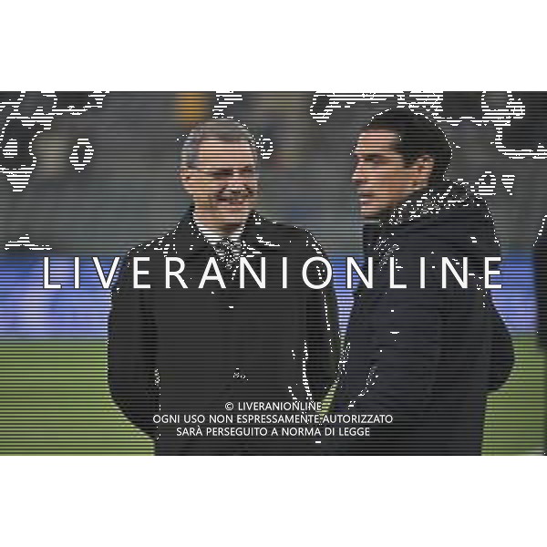 TVRG Cremonese vs Juventus nella foto Damien Comolli direttore generale Juventus e sulla DX Francois Modesto direttore tecnico Juventus Cremona 01-11-2025 Stadio Giovanni Zini Cremonese vs Juventus Campionato Serie A Enilive - 10a giornata foto Roberto Garavaglia/Agenzia Aldo Liverani sas