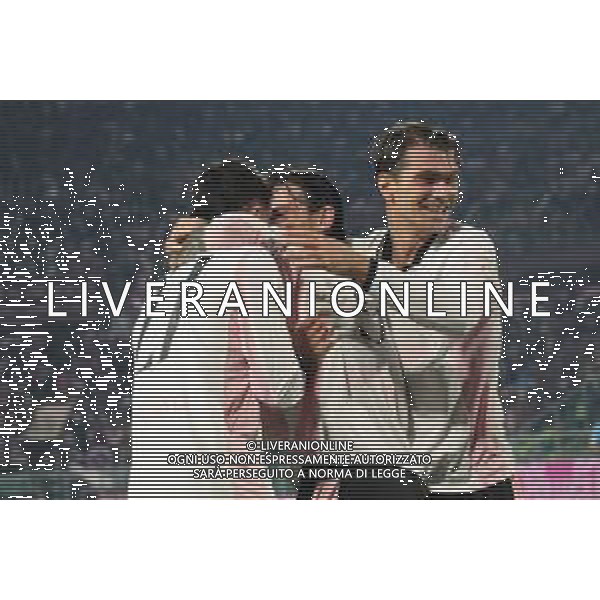 Palermo, Italia, 1 novembre 2025. Stadio Renzo Barbera, Palermo vs Pescara, match valido per il campionato di Serie B 2025/2026. Nella foto: Esultanza Niccolo’ Pierozzi (Palermo FC) Palermo ©Federico Serra - AGENZIA ALDO LIVERANI SAS