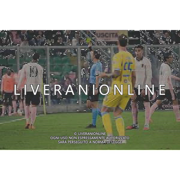 Palermo, Italy, 1 November 2025. Renzo Barbera Stadium, Palermo vs Pescara, match valid for the 2025/2026 Serie B championship. In the photo: yellow card Bartosz Bereszynski (Palermo FC) ©Federico Serra - AGENZIA ALDO LIVERANI SAS