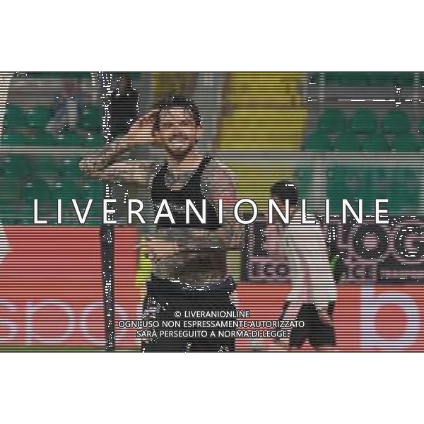 Palermo, Italia, 1 novembre 2025. Stadio Renzo Barbera, Palermo vs Pescara, match valido per il campionato di Serie B 2025/2026. Nella foto: Esultanza Matteo Brunori (Palermo FC) ©Federico Serra - AGENZIA ALDO LIVERANI SAS