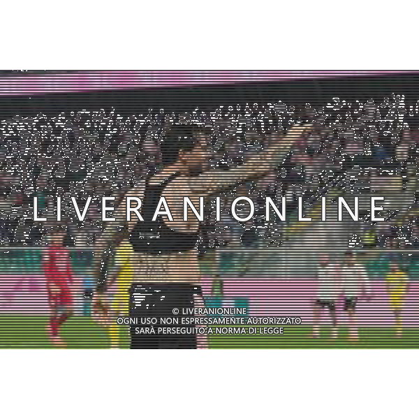 Palermo, Italia, 1 novembre 2025. Stadio Renzo Barbera, Palermo vs Pescara, match valido per il campionato di Serie B 2025/2026. Nella foto: Esultanza Matteo Brunori (Palermo FC) ©Federico Serra - AGENZIA ALDO LIVERANI SAS