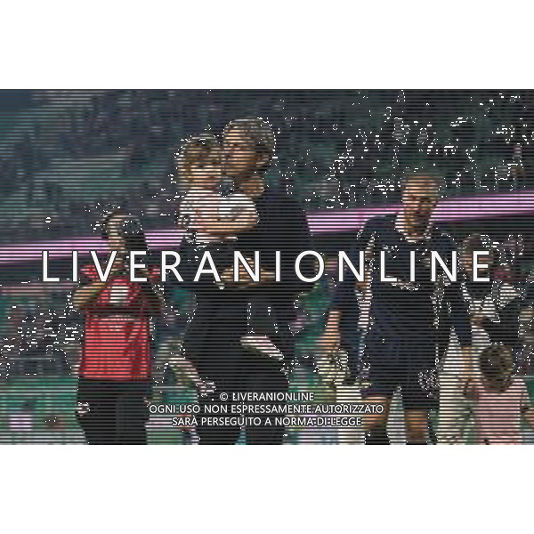 Palermo, Italia, 1 novembre 2025. Stadio Renzo Barbera, Palermo vs Pescara, match valido per il campionato di Serie B 2025/2026. Nella foto: Filippo Inzaghi (Palermo FC) e figlia ©Federico Serra - AGENZIA ALDO LIVERANI SAS