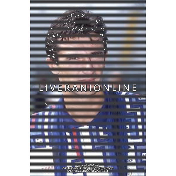 DIAP-RETROSPETTIVA ROBERTO RAMBAUDI CALCIATORE NELLA FOTO ROBERTO RAMBAUDI CON LA MAGLIA DELL\'ATALANTA CALCIO AG ALDO LIVERANI SAS