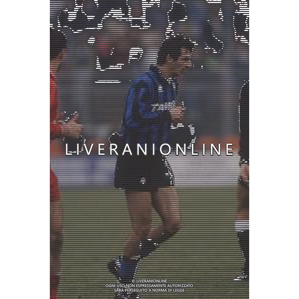 DIAP-RETROSPETTIVA ROBERTO RAMBAUDI CALCIATORE NELLA FOTO ROBERTO RAMBAUDI CON LA MAGLIA DELL\'ATALANTA CALCIO AG ALDO LIVERANI SAS