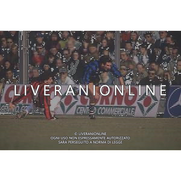 DIAP-RETROSPETTIVA ROBERTO RAMBAUDI CALCIATORE NELLA FOTO ROBERTO RAMBAUDI CON LA MAGLIA DELL\'ATALANTA CALCIO AG ALDO LIVERANI SAS