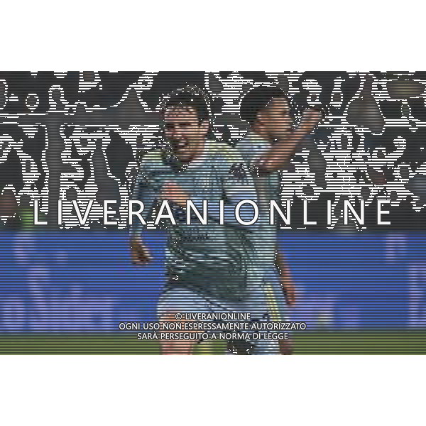 TVRG Cremonese vs Juventus nella foto Andrea Cambiaso (Juventus) esultanza dopo il gol del 2 a 0 Cremona 01-11-2025 Stadio Giovanni Zini Cremonese vs Juventus Campionato Serie A Enilive - 10a giornata foto Roberto Garavaglia/Agenzia Aldo Liverani sas