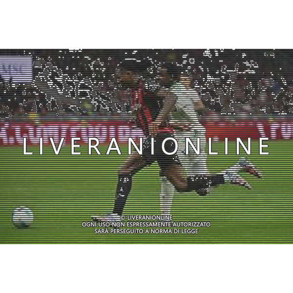 Milan vs Roma nella foto l\'azione personale di Rafael Leao (Milan) che ha portato al gol dell\'1 a 0 Milano 02-11-2025 Stadio Giuseppe Meazza - San Siro Milan vs Roma Campionato Serie A Enilive - 10a giornata foto Roberto Garavaglia/Agenzia Aldo Liverani sas