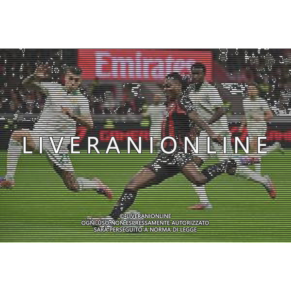 Milan vs Roma nella foto Rafael Leao (Milan) occasione da gol Milano 02-11-2025 Stadio Giuseppe Meazza - San Siro Milan vs Roma Campionato Serie A Enilive - 10a giornata foto Roberto Garavaglia/Agenzia Aldo Liverani sas