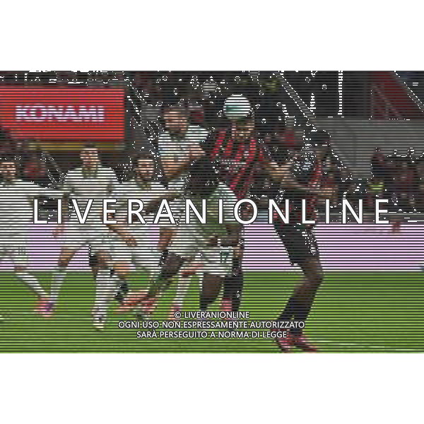 Milan vs Roma nella foto Matteo Gabbia (Milan) occasione da gol Milano 02-11-2025 Stadio Giuseppe Meazza - San Siro Milan vs Roma Campionato Serie A Enilive - 10a giornata foto Roberto Garavaglia/Agenzia Aldo Liverani sas