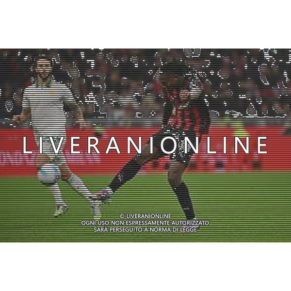 Milan vs Roma nella foto Rafael Leao (Milan) al tiro Milano 02-11-2025 Stadio Giuseppe Meazza - San Siro Milan vs Roma Campionato Serie A Enilive - 10a giornata foto Roberto Garavaglia/Agenzia Aldo Liverani sas