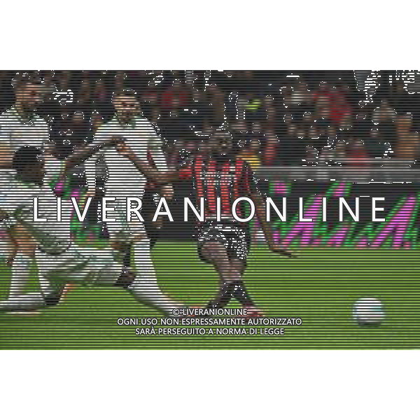 Milan vs Roma nella foto Youssouf Fofana (Milan) occasione da gol per il possibile 2 a 0 Milano 02-11-2025 Stadio Giuseppe Meazza - San Siro Milan vs Roma Campionato Serie A Enilive - 10a giornata foto Roberto Garavaglia/Agenzia Aldo Liverani sas