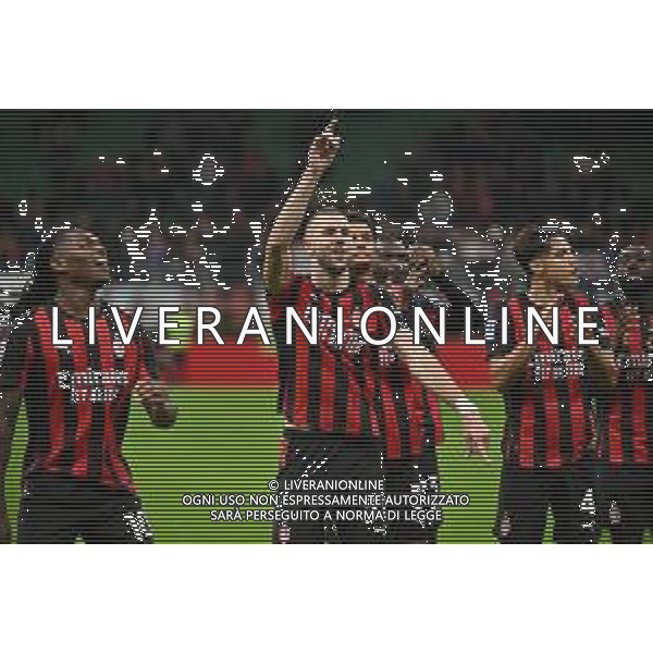 Milan vs Roma nella foto esultanza finale Milan Milano 02-11-2025 Stadio Giuseppe Meazza - San Siro Milan vs Roma Campionato Serie A Enilive - 10a giornata foto Roberto Garavaglia/Agenzia Aldo Liverani sas