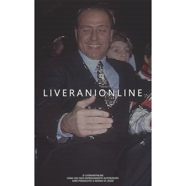 DIAP-RETROSPETTIVA SILVIO BERLUSCONI PRESIDENTE DEL MILAN CALCIO E POLITICO NELLA FOTO SILVIO BERLUSCONI NELL\'ANNO 1992-1993 A MILANO AG ALDO LIVERANI SAS