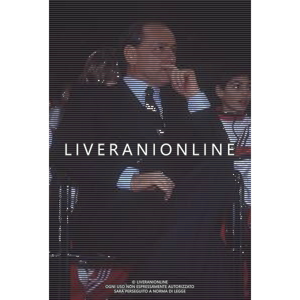DIAP-RETROSPETTIVA SILVIO BERLUSCONI PRESIDENTE DEL MILAN CALCIO E POLITICO NELLA FOTO SILVIO BERLUSCONI NELL\'ANNO 1992-1993 A MILANO AG ALDO LIVERANI SAS