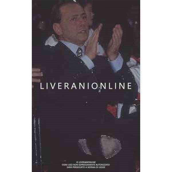 DIAP-RETROSPETTIVA SILVIO BERLUSCONI PRESIDENTE DEL MILAN CALCIO E POLITICO NELLA FOTO SILVIO BERLUSCONI NELL\'ANNO 1992-1993 A MILANO AG ALDO LIVERANI SAS